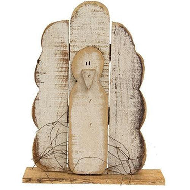 Rustic Wooden Turkey on Base - The Fox Decor